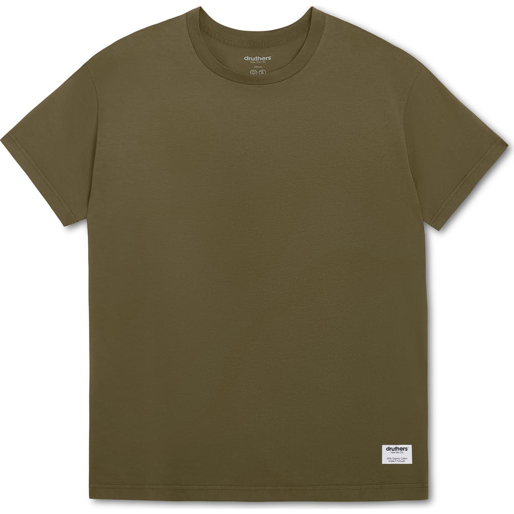 Druthers NYC Heavyweight Organic Cotton T-Shirt in Capulet Olive  product
