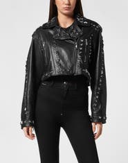 PHILIPP PLEIN Leather Biker Women