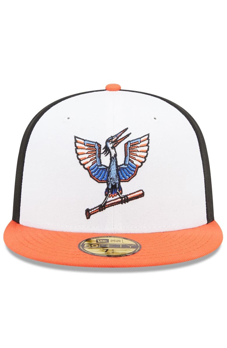 New Era Men's New Era Black/Orange Delmarva Shorebirds Marvel x Minor League 59FIFTY Fitted Hat, Alternate, color, 