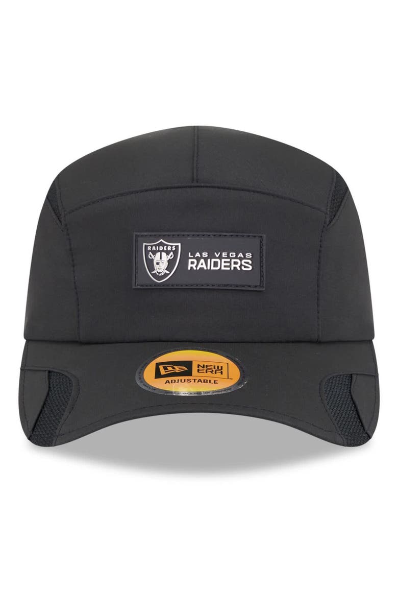 New Era Men's New Era Black Las Vegas Raiders 2025 Sideline Runner Adjustable Hat, Alternate, color, Black
