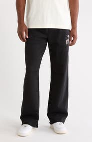 PURPLE BRAND Logo Cotton Fleece Cutoff Sweatpants