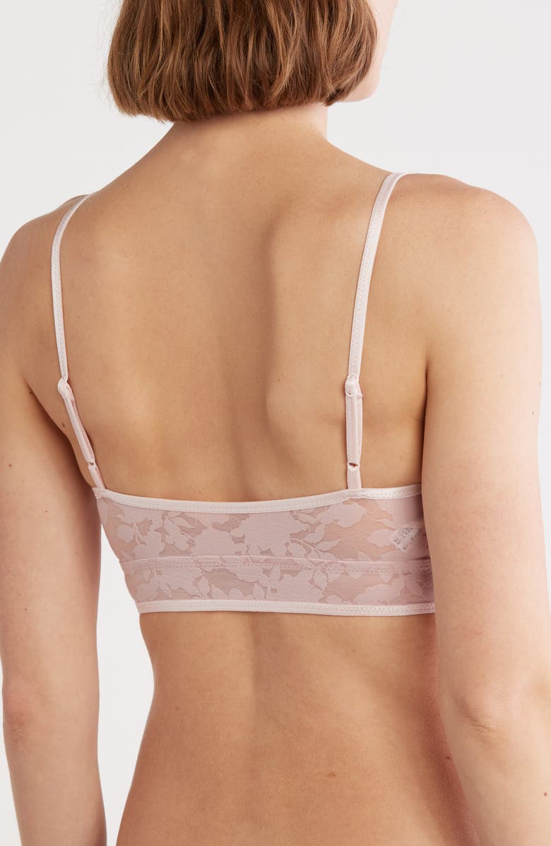 b.tempt'd by Wacoal Shadow Scene Burnout Mesh Bralette, Alternate, color, Blush Pink