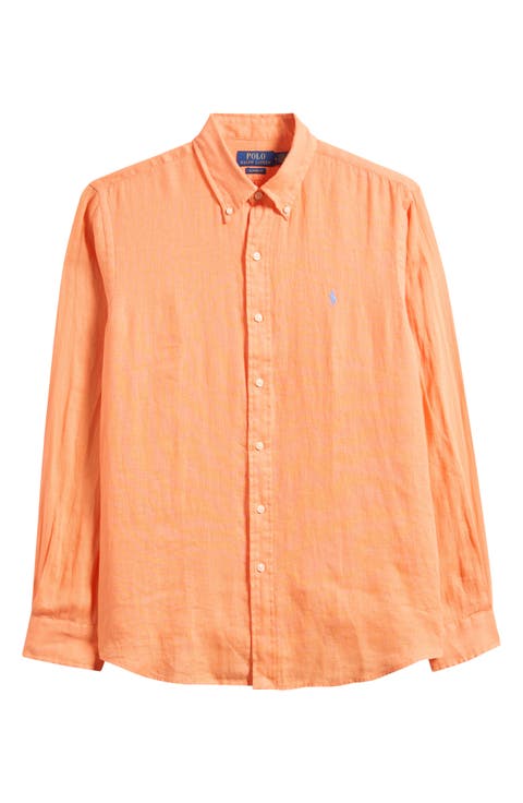 Classic Fit Linen Button-Down Shirt
