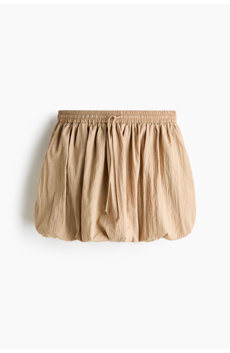 H&M Bubble-hem Skirt, Main, color, Beige