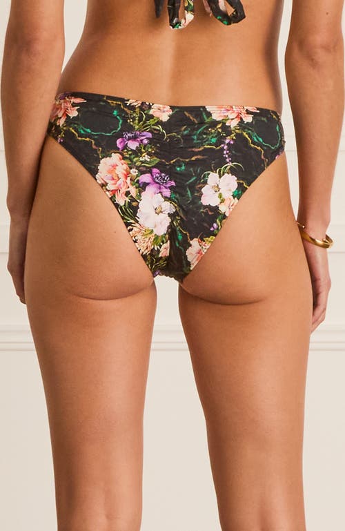 Aqua Blu Ring Front Alexis Cheeky Pant Bikini Bottom In Black