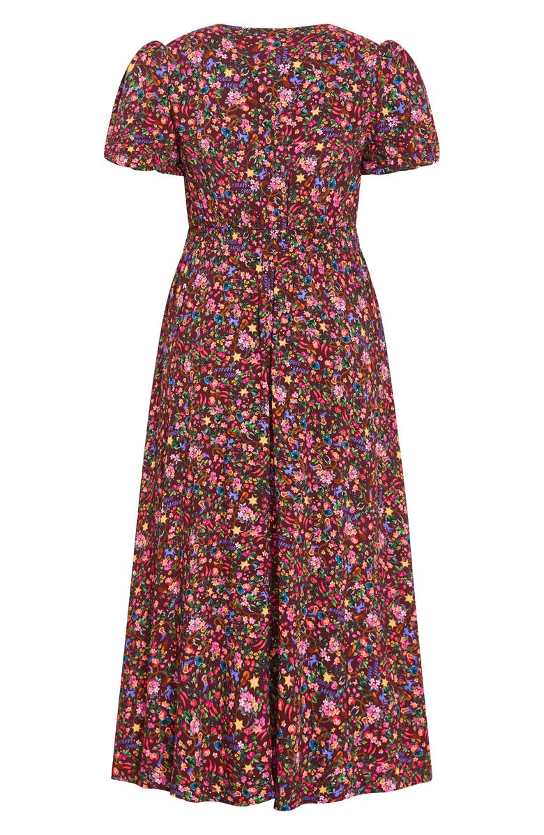 City Chic Aliya Floral Print Maxi Dress, Alternate, color, 