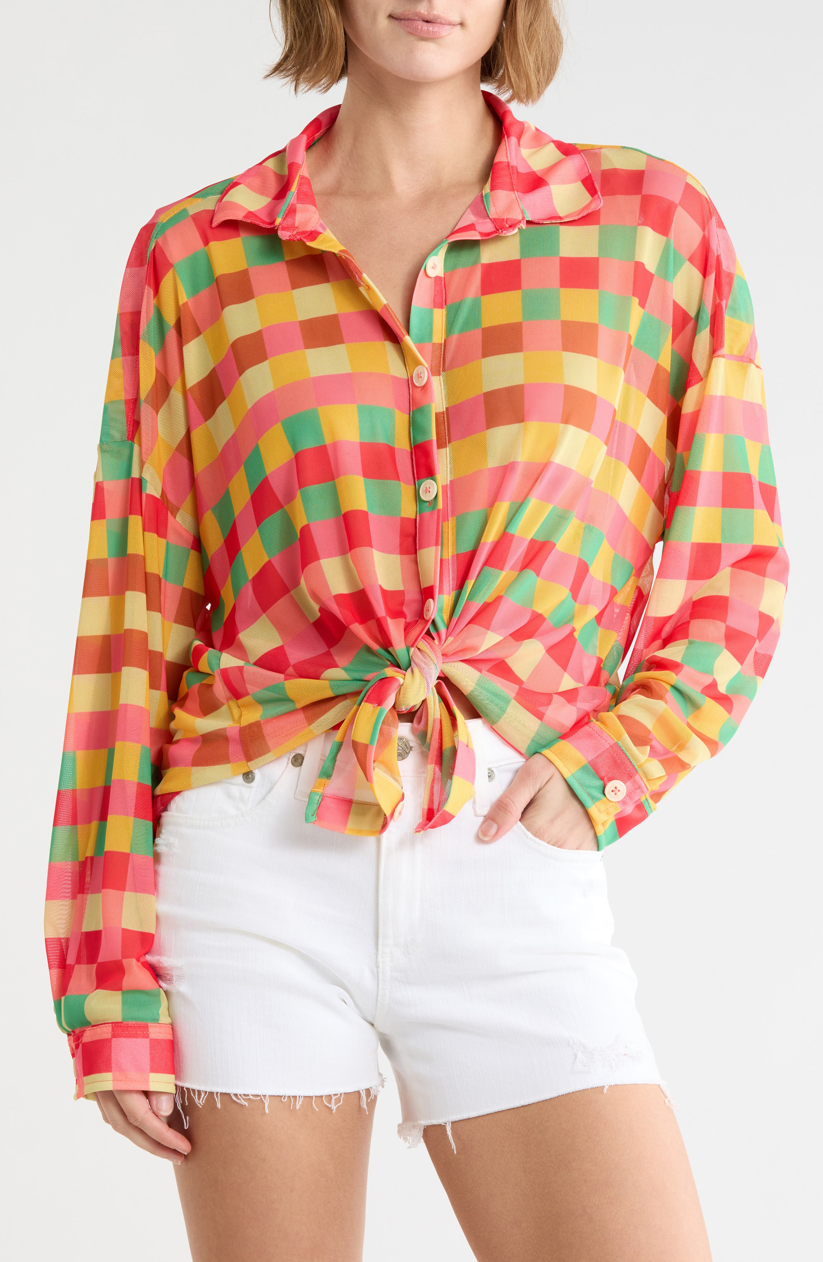 Manele Cotton Button-Up Shirt Cover-Up