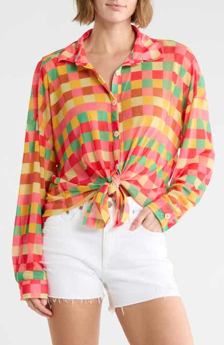 Manele Cotton Button-Up Shirt Cover-Up