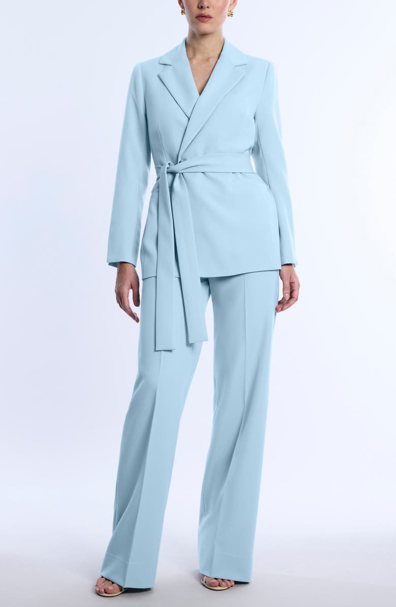 BCBGMAXAZRIA Belted Tailored Jacket, Alternate, color, Seafoam