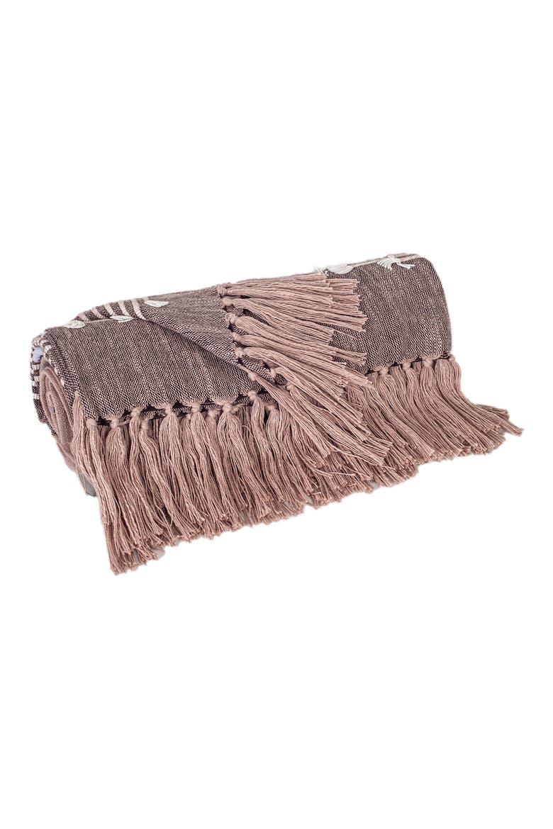 Adonia Fringe Throw Blanket, Alternate, color, GREY BROWN