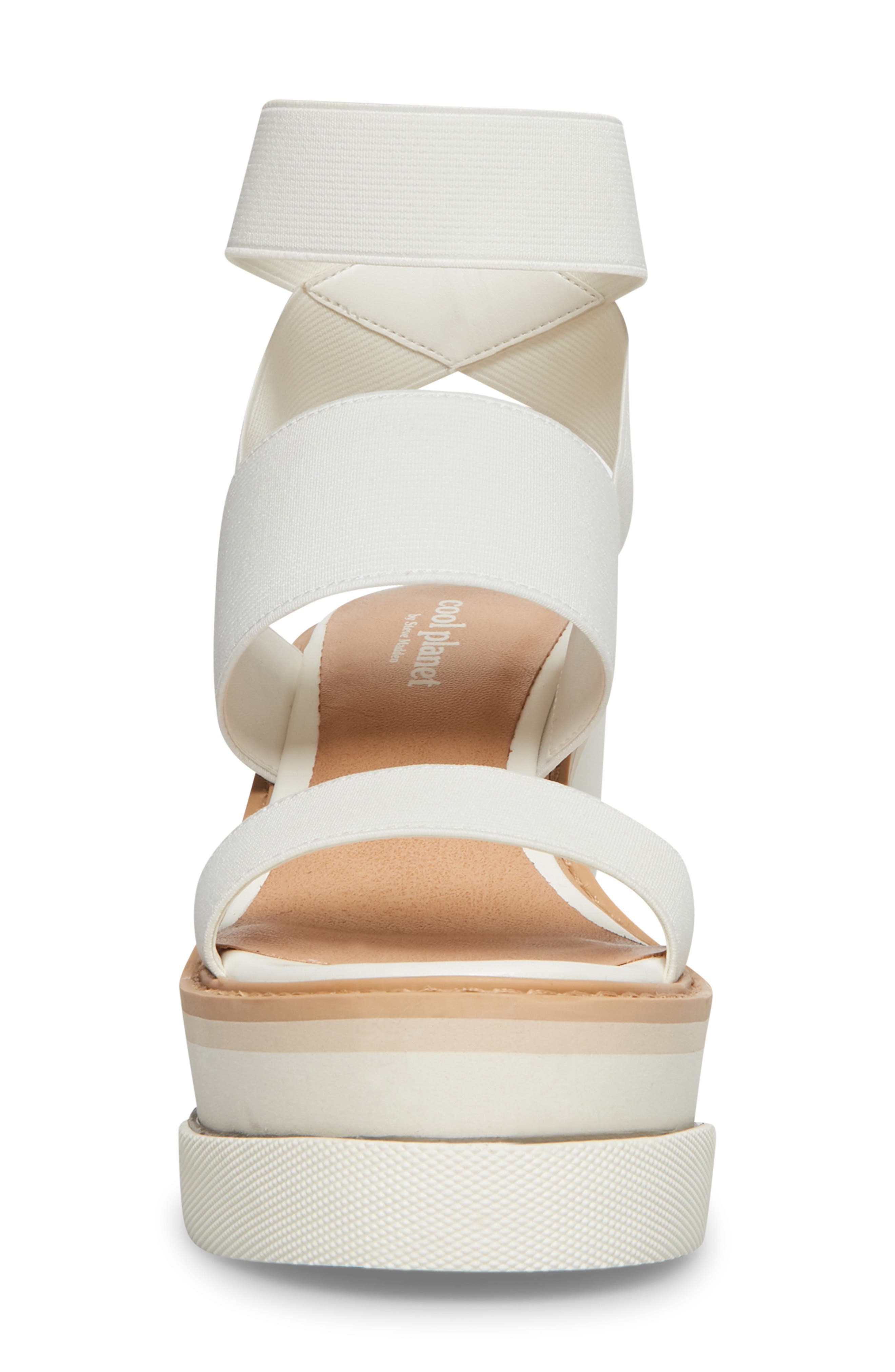 Miran Platform Wedge Sandal, Alternate, color, WHITE FABRIC