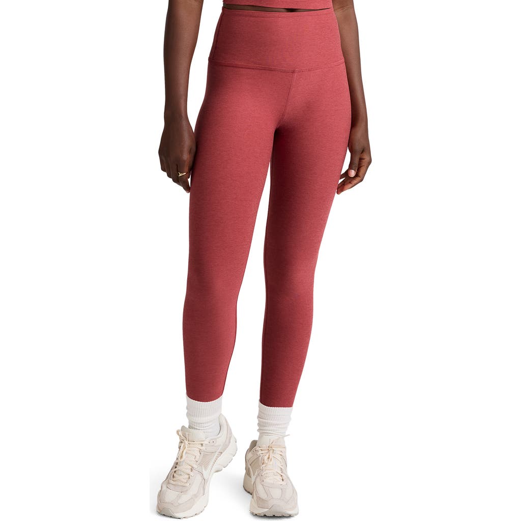 Beyond Yoga Caught in the Midi High Waist Leggings in Faded Rose Heather  product