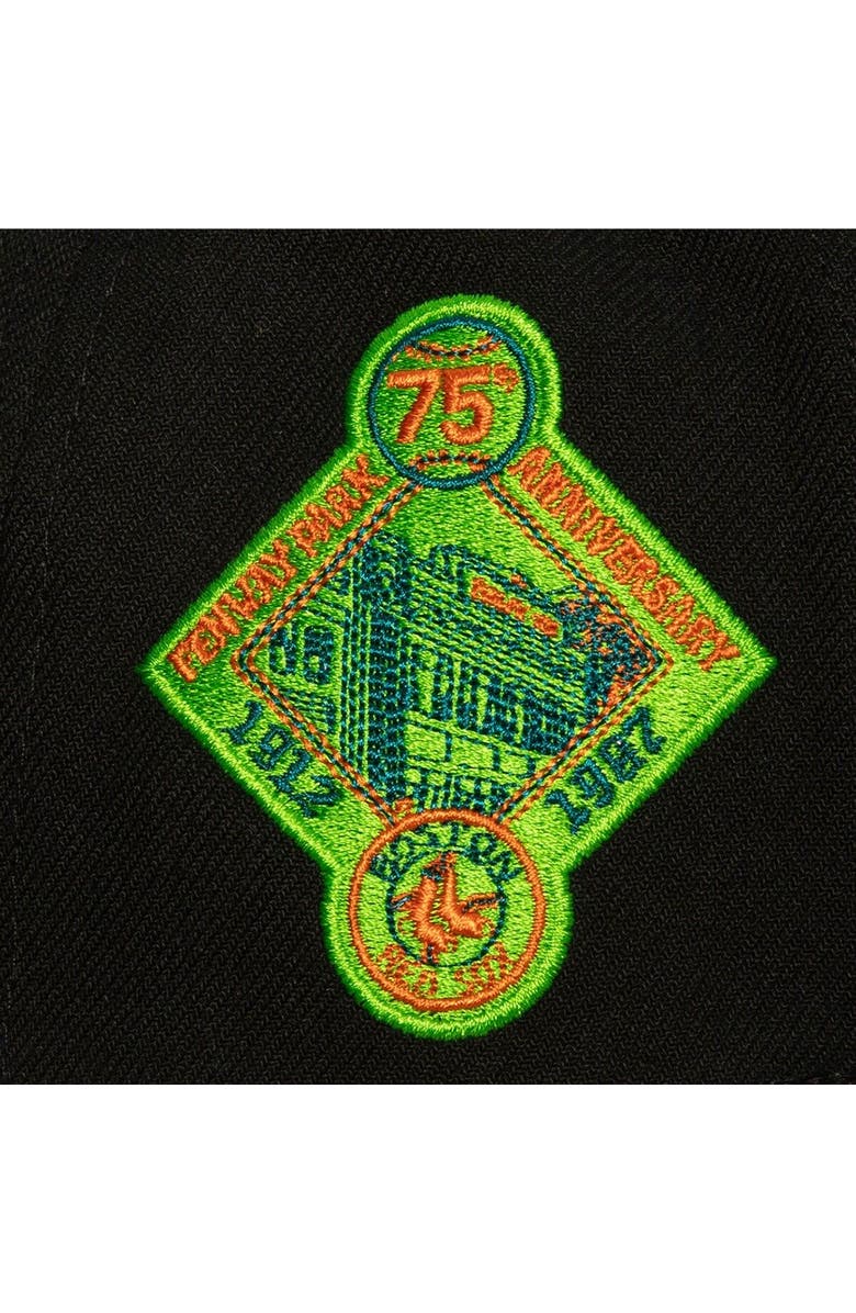 Mitchell & Ness Men's Mitchell & Ness Black/Teal Boston Red Sox Citrus Cooler Snapback Hat, Alternate, color, Black