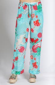 APNY Belted Print High Waist Pants