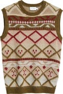 Topman Fair Isle Oversize Vest