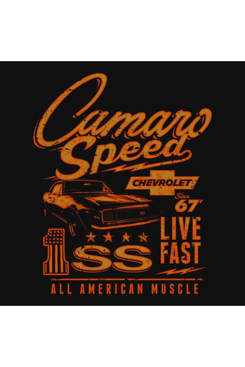 Men's General Motors Camaro Live Fast  Graphic T-Shirt, Alternate, color, Black