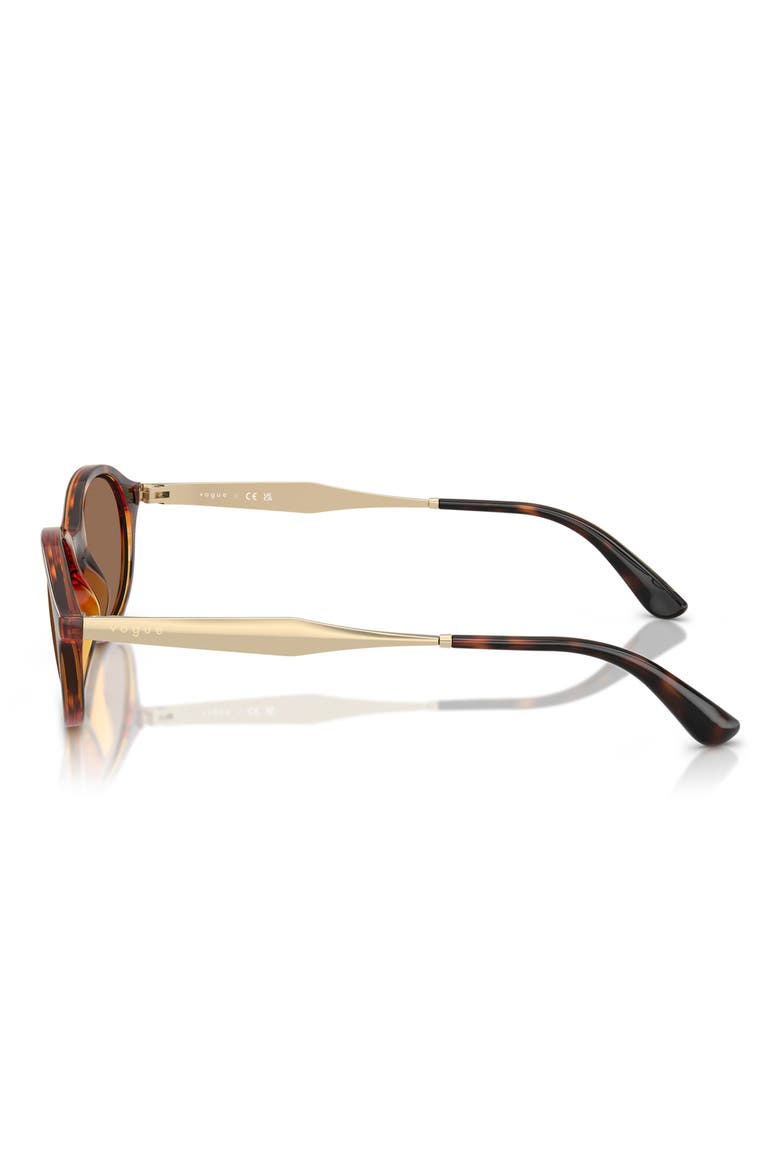 52mm Oval Sunglasses, Alternate, color, DARK HAVANA