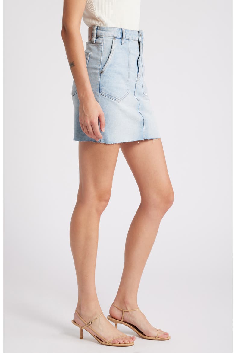 Denim Skirt, Alternate, color, LIGHT WASH