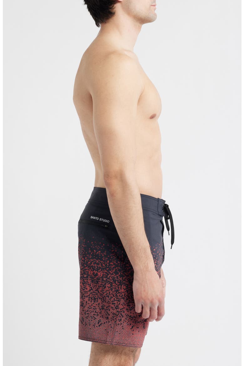 Cole Houshmand Pro Board Shorts, Alternate, color, BLACK/RED/WHITE