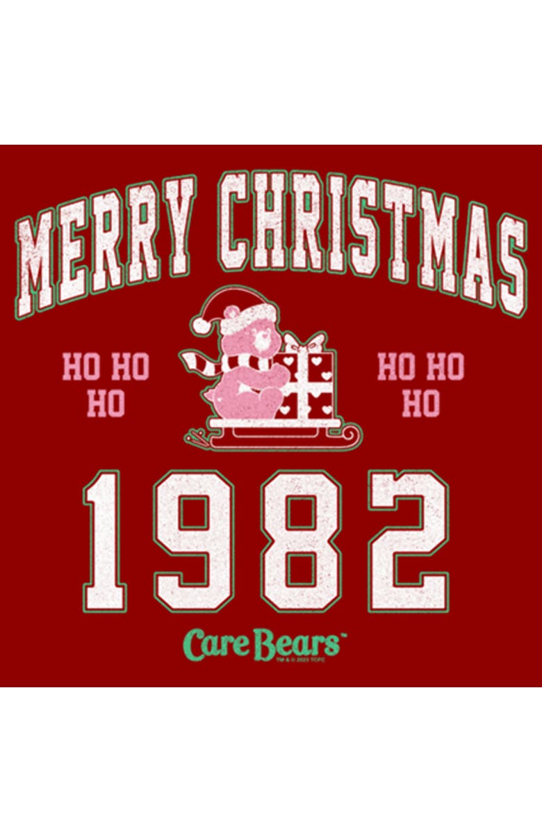 Care Bears Women's Care Bears Merry Christmas Cheer Bear Graphic T-Shirt, Alternate, color, Red