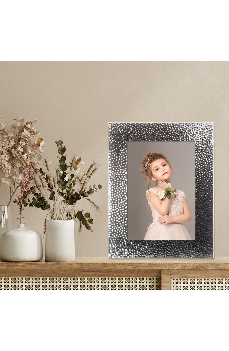 Lawrence Frames Hammered 5x7 Picture Frame, Alternate, color, Silver