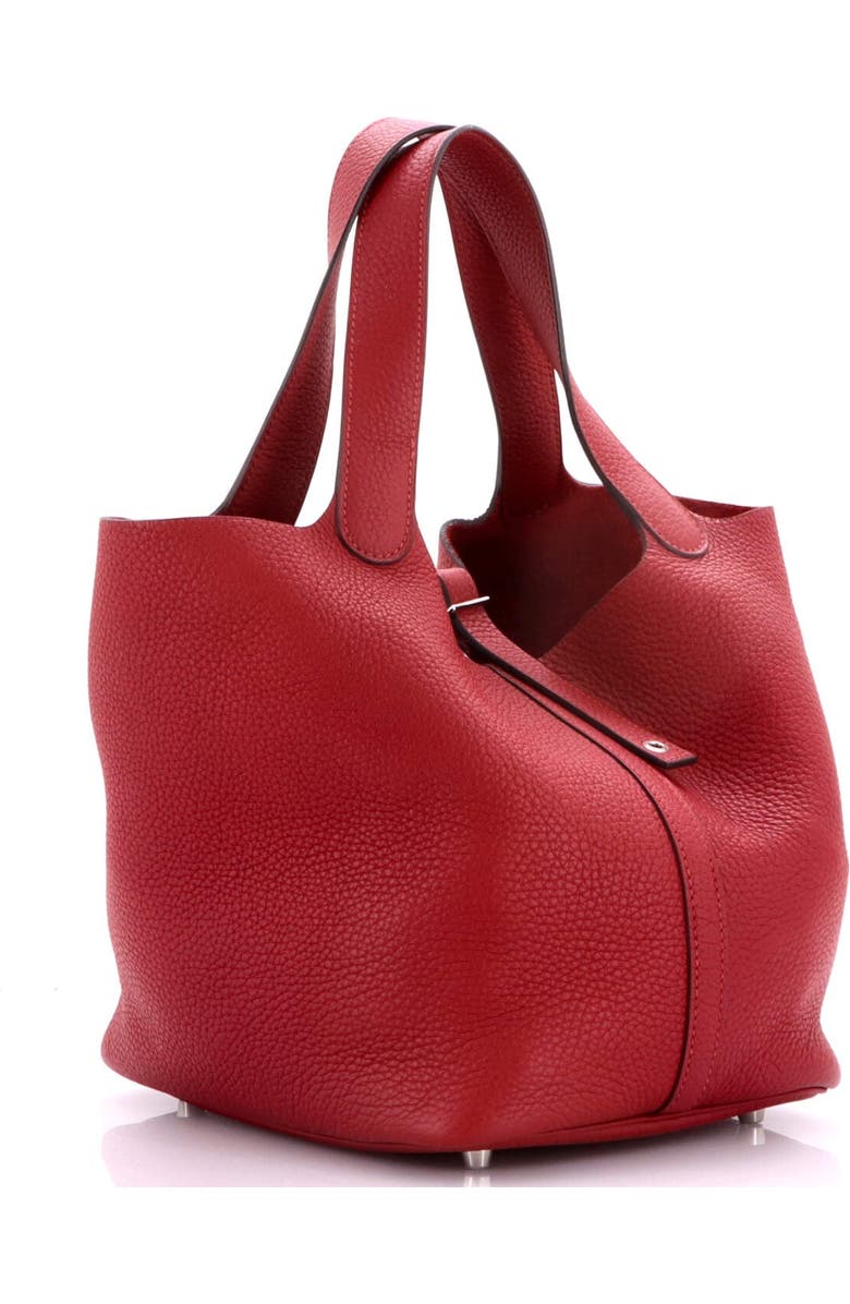 Pre-Owned Hermes Picotin Lock Bag Clemence MM, Alternate, color, Rouge Grenat