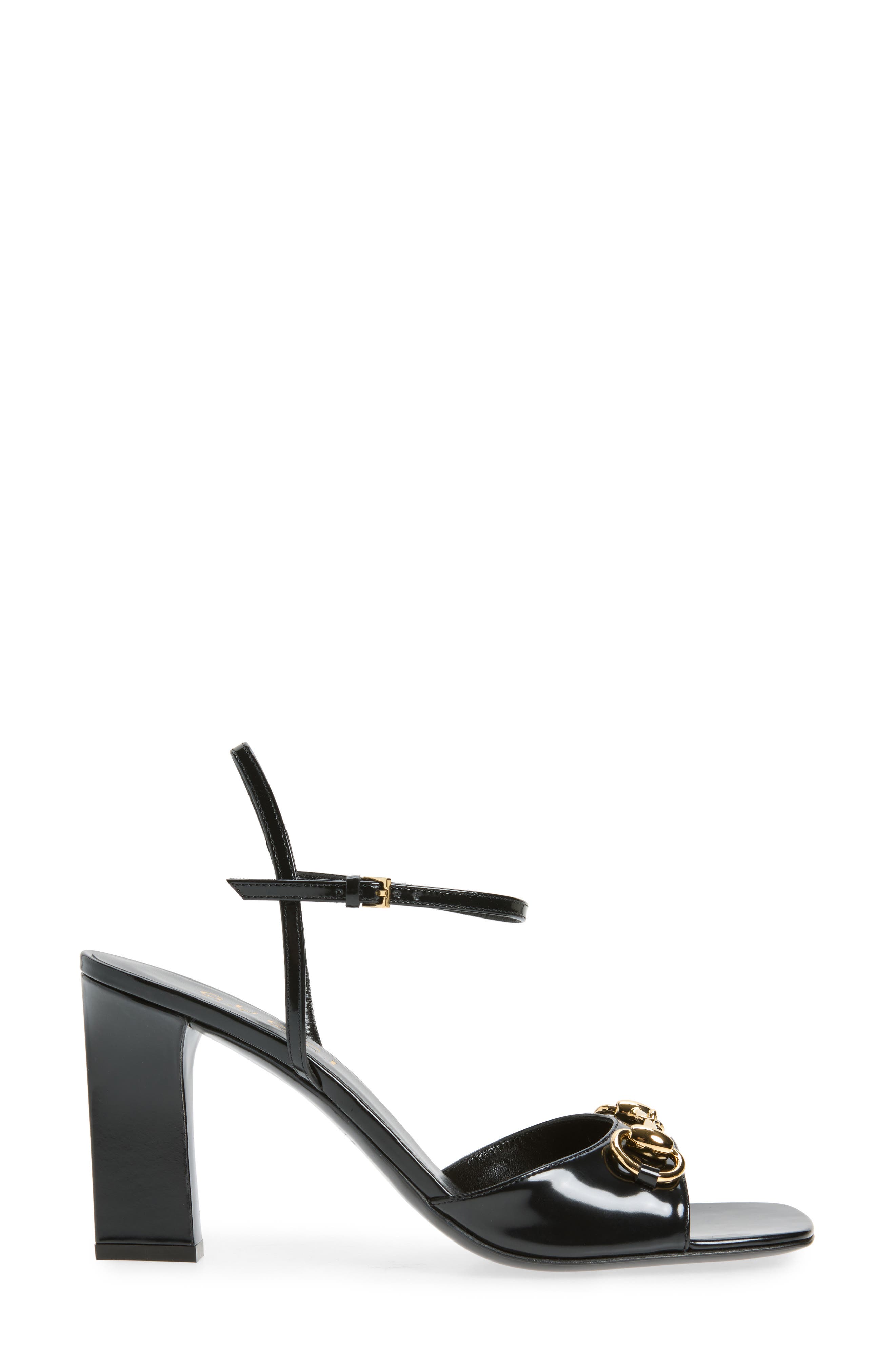 Gucci Signora Horsebit Sandal, Alternate, color, Nero