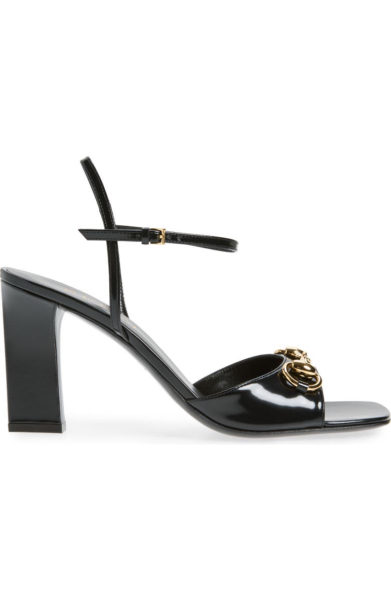 Gucci Signora Horsebit Sandal, Alternate, color, Nero