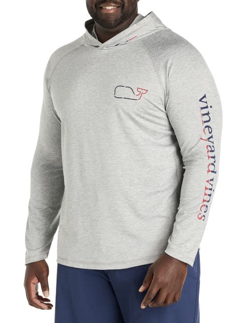 Big & Tall Long-Sleeve Whale Hoodie T-Shirt