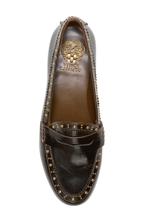 Vince Camuto Camdyn Studded Penny Loafer In Brown
