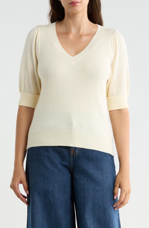 Pointelle Stitch Sweater