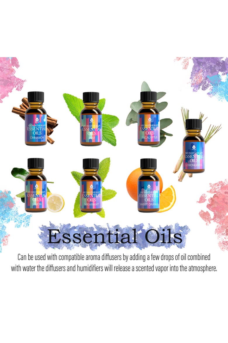 Himalayan Salt Diffuser & 14 Pack Essential Oils Set, Alternate, color, Multicolor