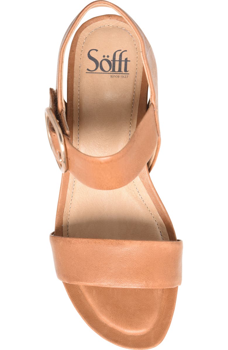 Söfft Vaya Wedge Sandal, Alternate, color, Luggage