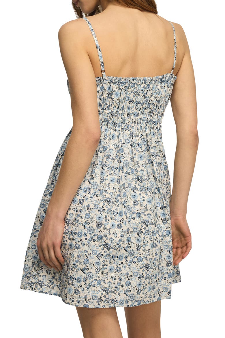 Floral Print Minidress, Alternate, color, BLUE FLORAL