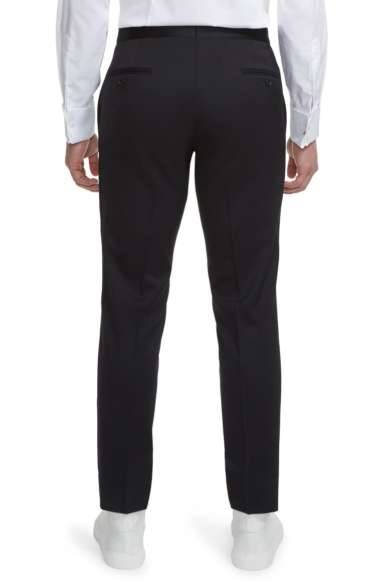 Phoenix Wool Tuxedo Trousers, Alternate, color, BLACK