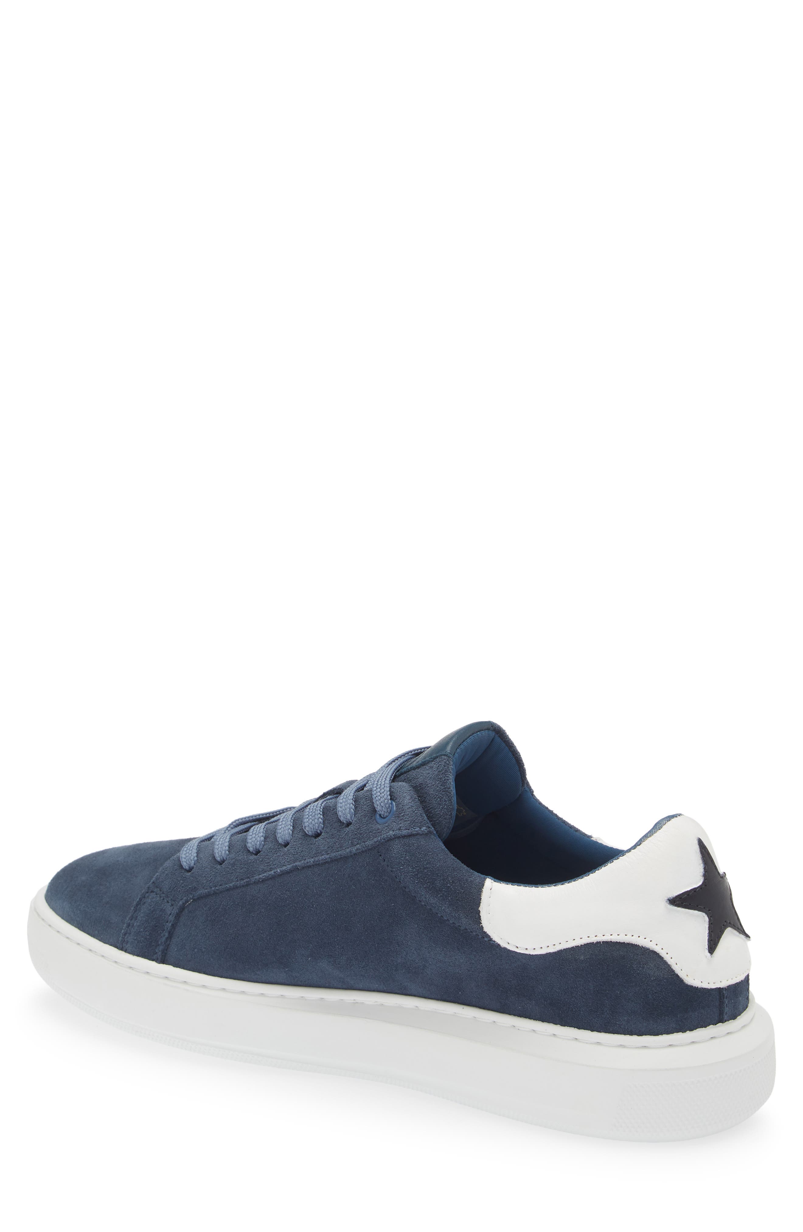 G Brown Puff Low Top Suede Sneaker, Alternate, color, Blue/ White