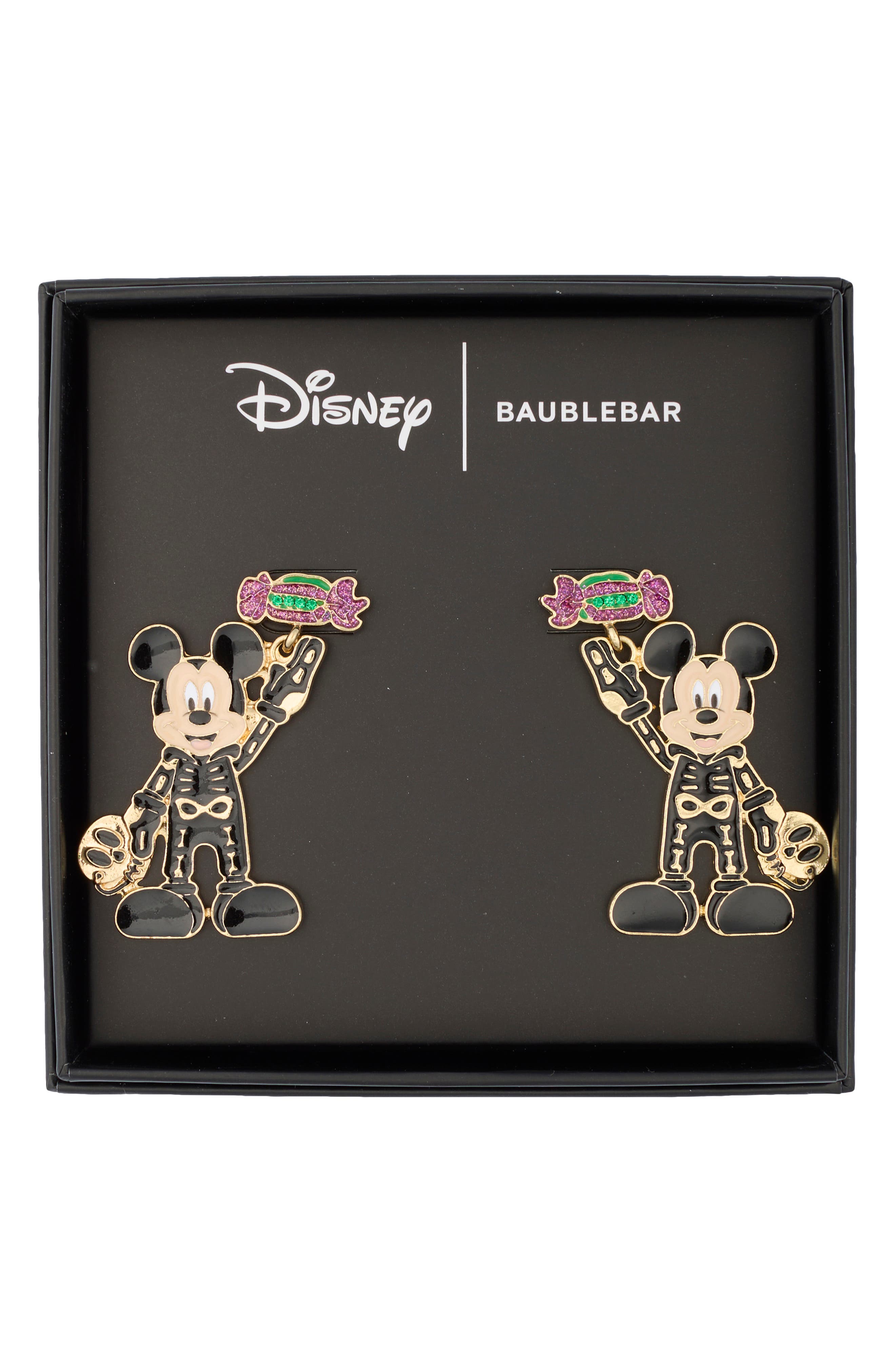 Disney Mickey Mouse Skeleton Drop Earrings