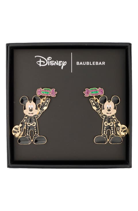 Disney Mickey Mouse Skeleton Drop Earrings