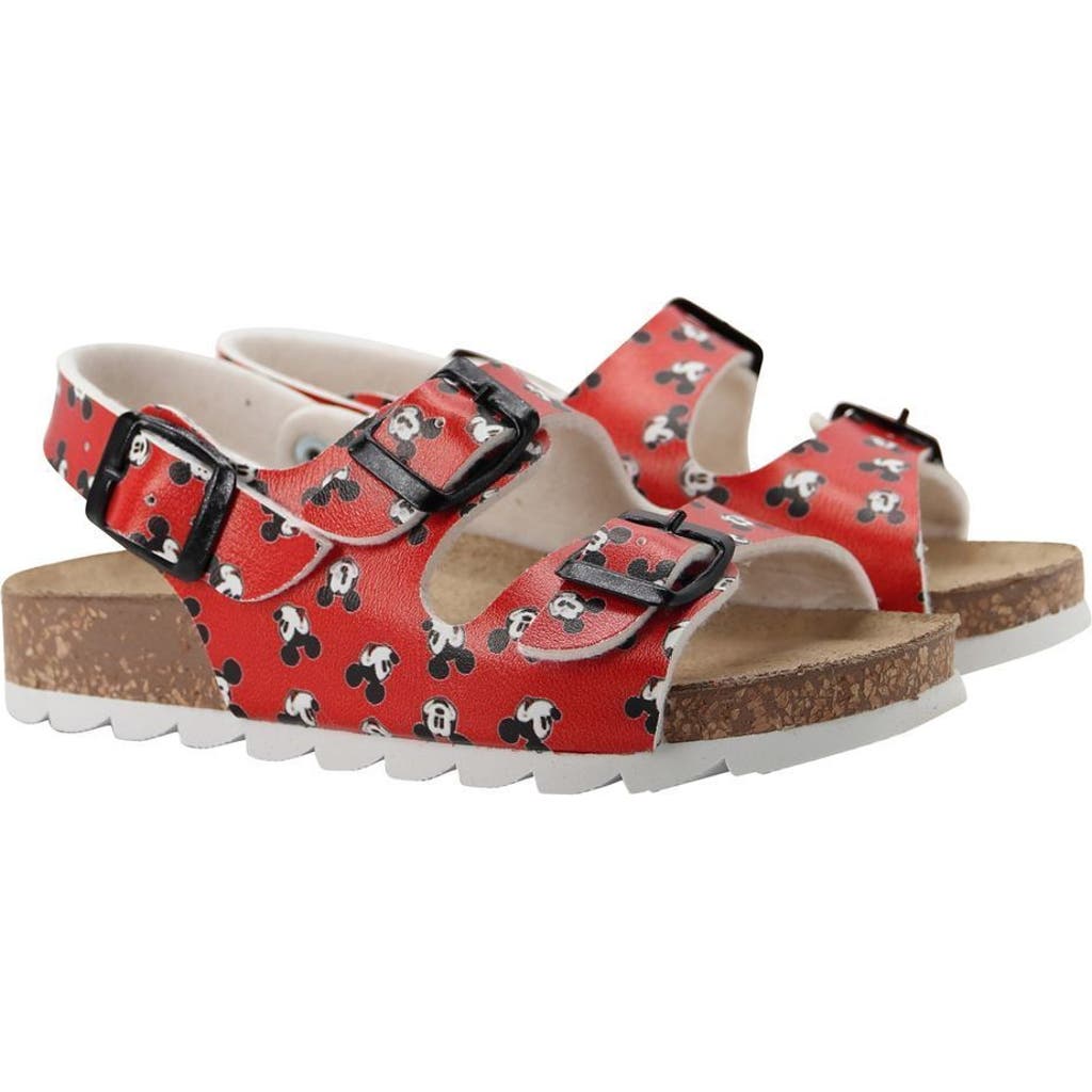 Moa Master Of Arts Master Of Arts Mini Mickey Print Sandals In Red