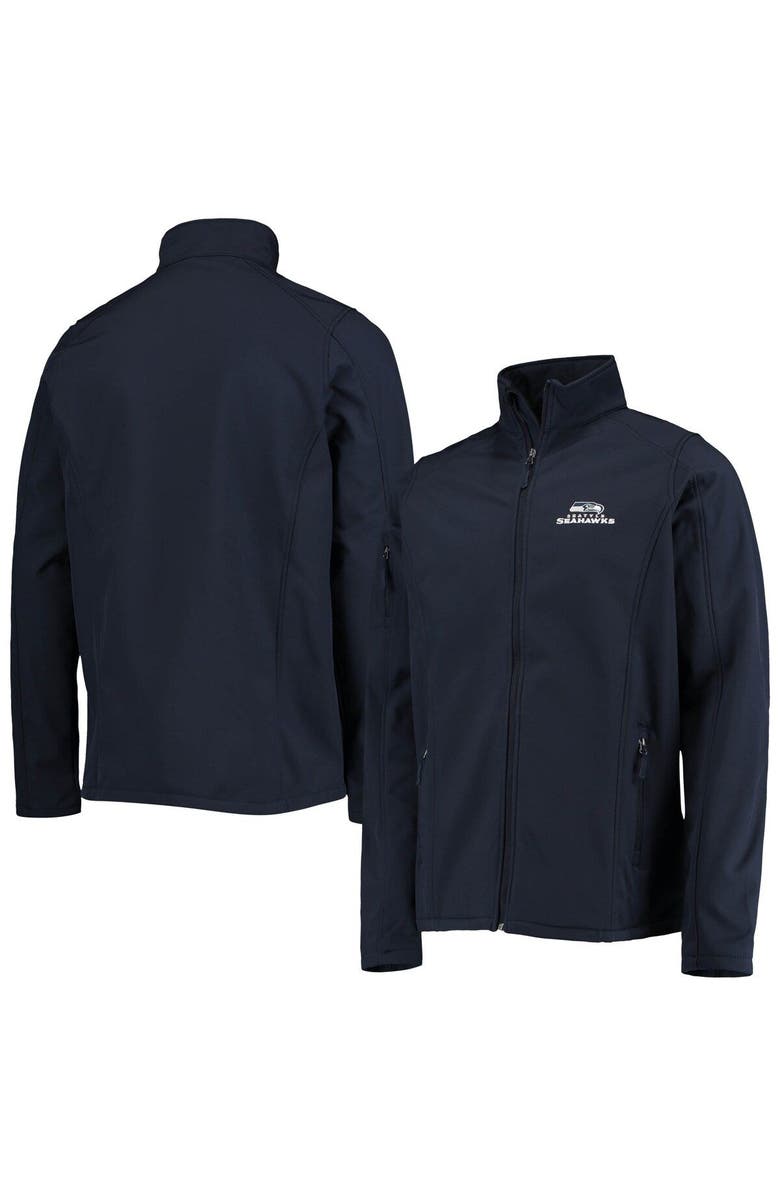DUNBROOKE Men's Dunbrooke College Navy Seattle Seahawks Big & Tall Sonoma Softshell Full-Zip Jacket, Main, color, Navy