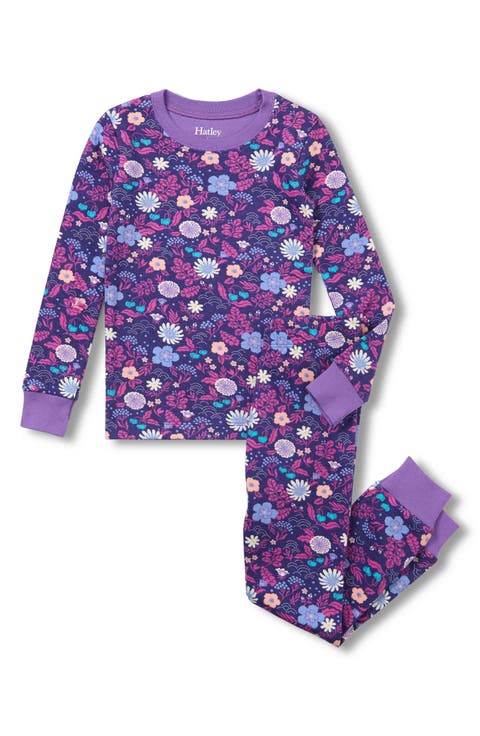 Kids' Tiny Flowers Two-Piece Organic Cotton Pajamas