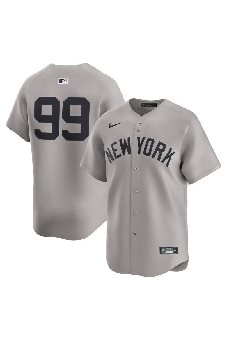 Men's Nike Aaron Judge Gray New York Yankees Road Limited Player Jersey, Main, color, Gray