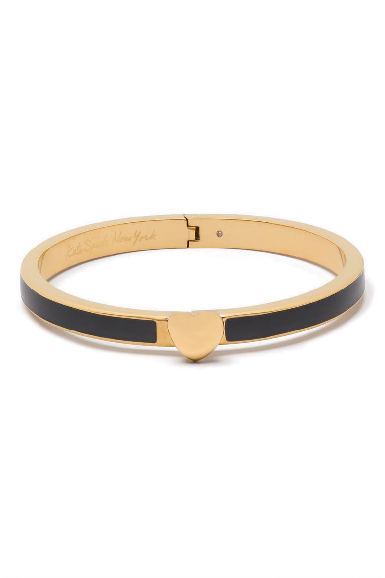 enamel hinged bangle, Main, color, BLACK/ GOLD