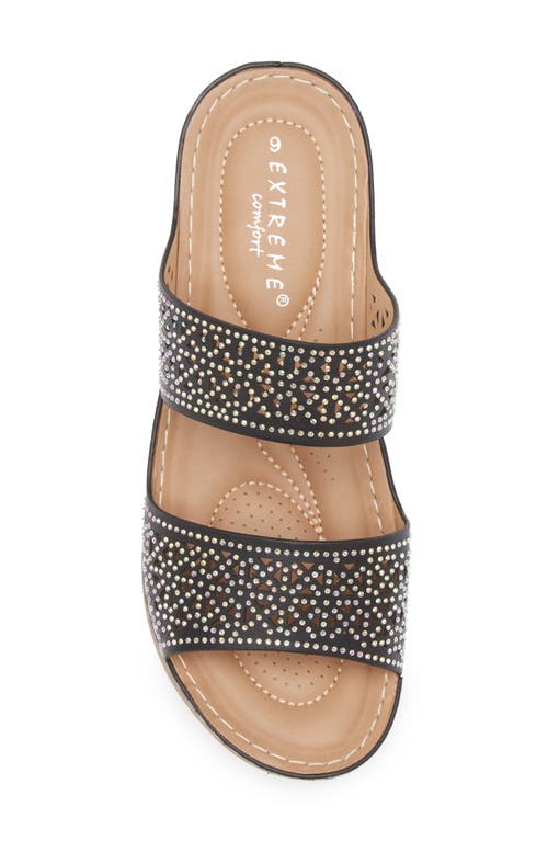 Extreme By Eddie Marc Rhinestone Studded Wedge Sandal