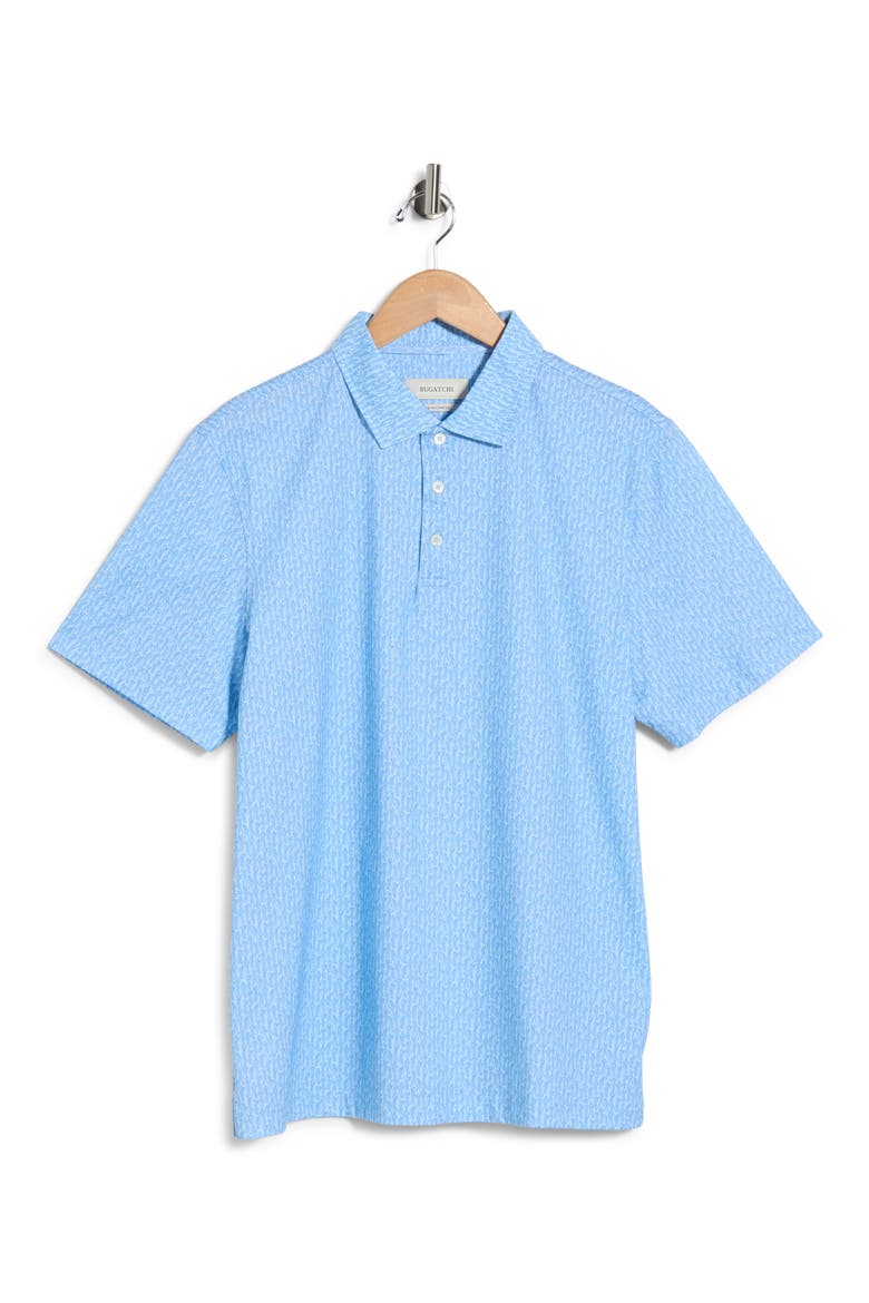 Stretch Cotton Knit Polo, Alternate, color, AZURE
