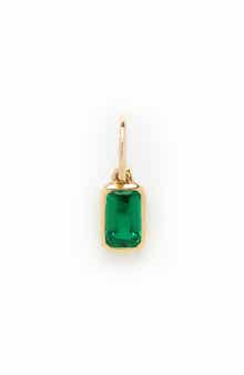 Local Eclectic Solid 9K Gold & Baguette Cut Birthstone Charm