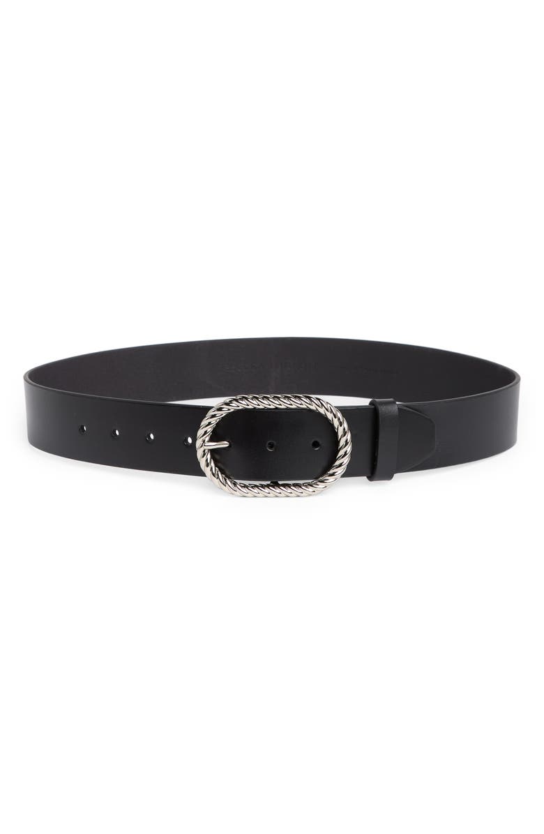 Rebecca Minkoff Leather Belt, Main, color, 