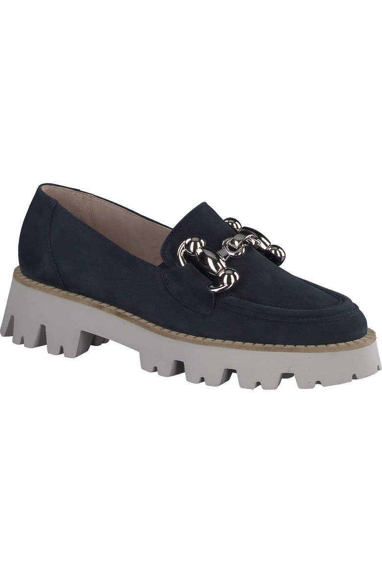 Paul Green Rosetta Platform Loafer, Main, color, Space Perf Sport Nubuck