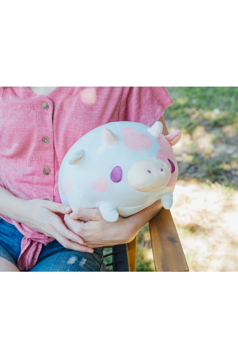 MochiOshis Cow 12-Inch Character Plush Toy, Alternate, color, Black/White
