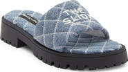 Marc Jacobs Quilted Denim Slide Sandal